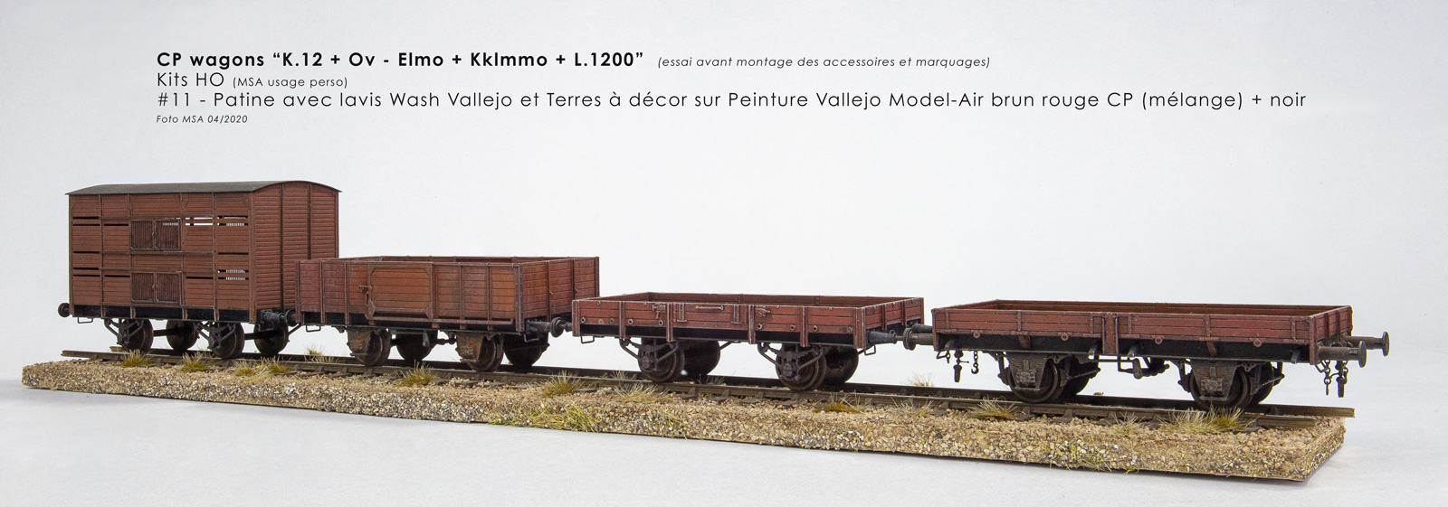 CP wagons “K.12 + Ov - Elmo + Kklmmo + L.1200”