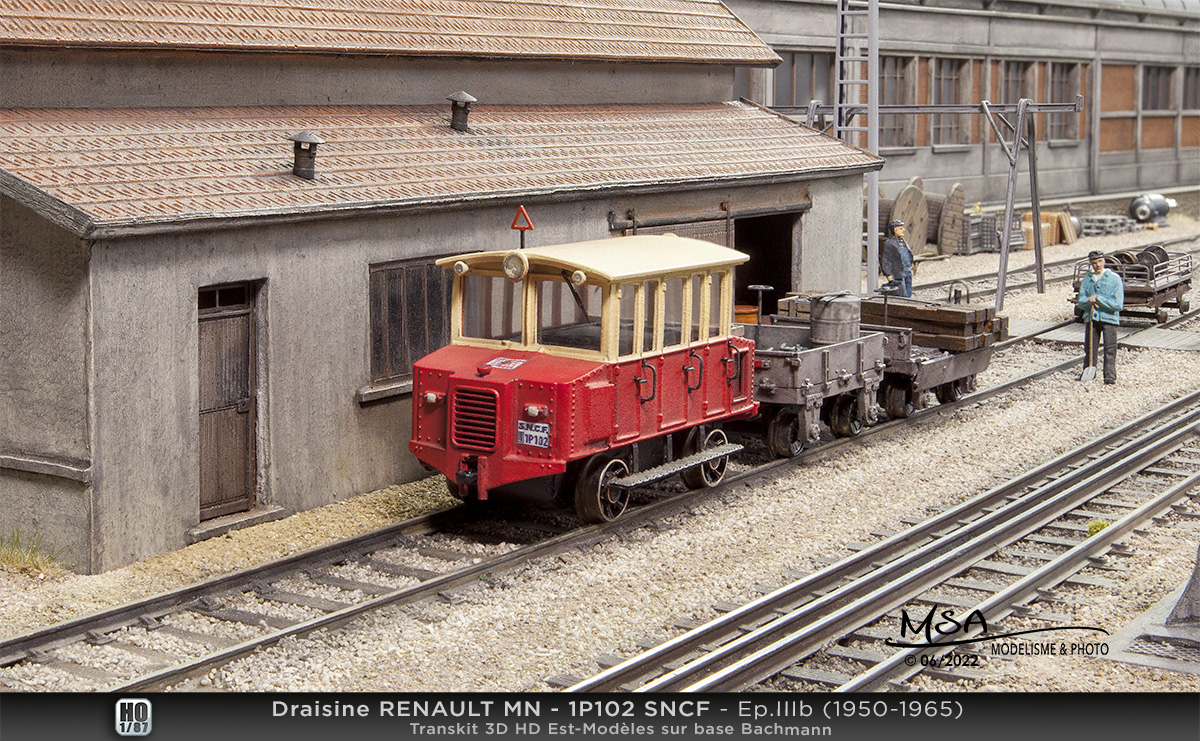 La draisine Renault MN et ses wagonnets sont arrivés au MFR…